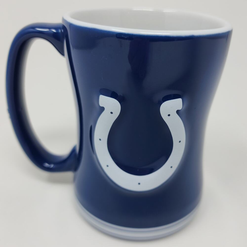 NFL Indianapolis Colts Mug 3D Ceramic Sculpted Coffee Cup 2015 Boelter Brand EUC
